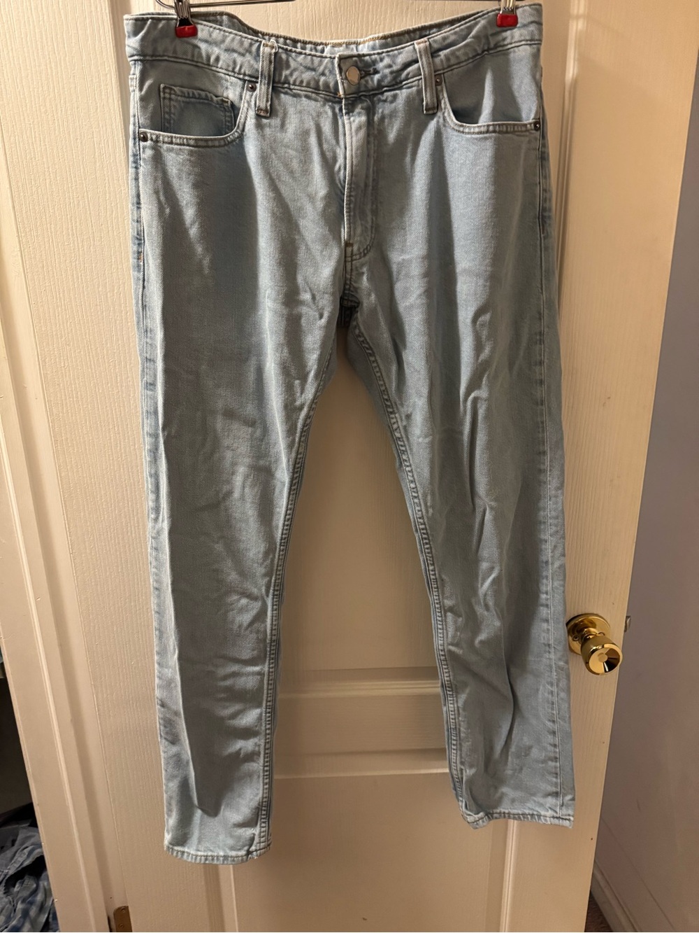 Bonobos light blue jeans, 34x32, zipper fly